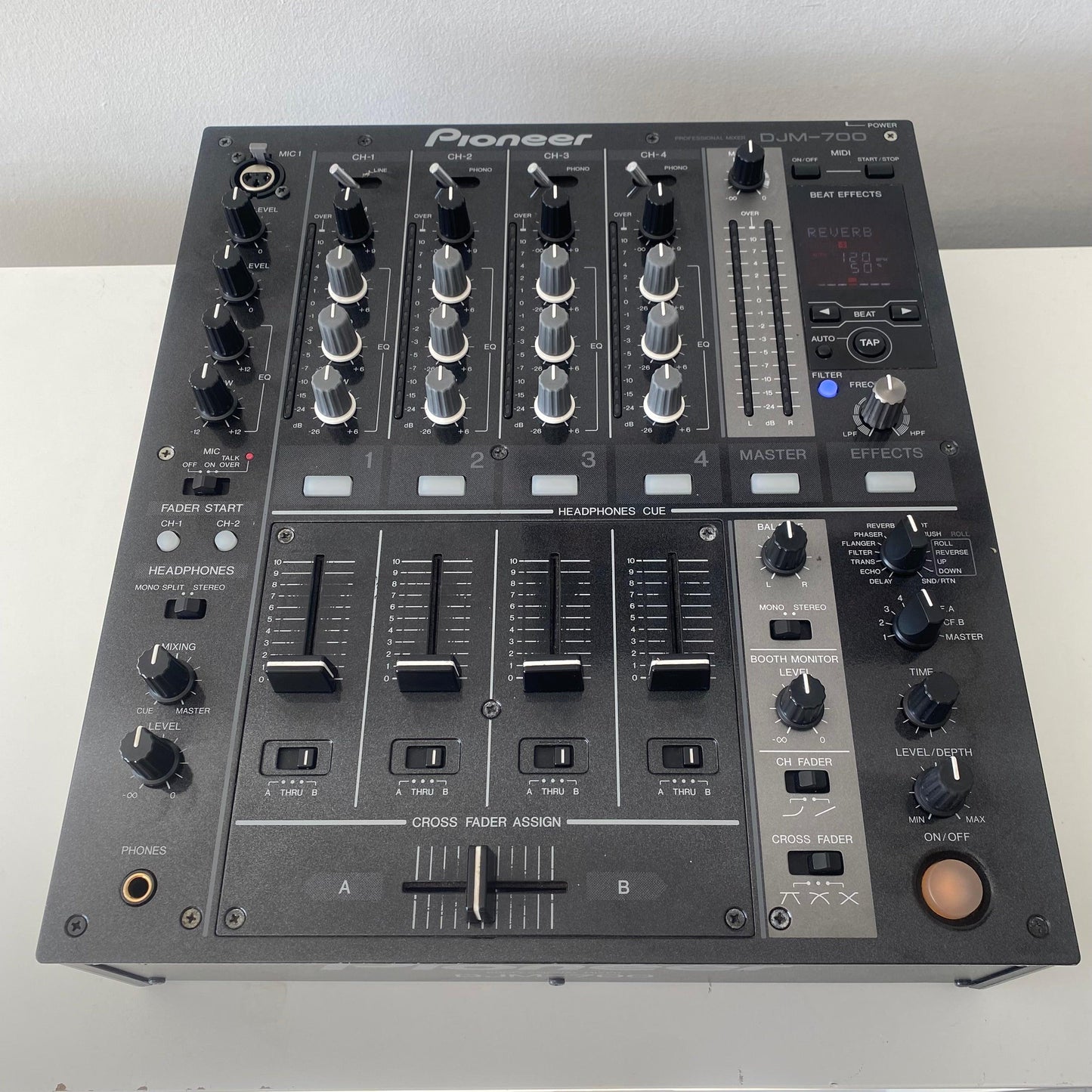 Used Pioneer DJM-700 - 4-Channel Professional DJ Mixer for sale at Turntable Trader – Refurbished DJ Equipment