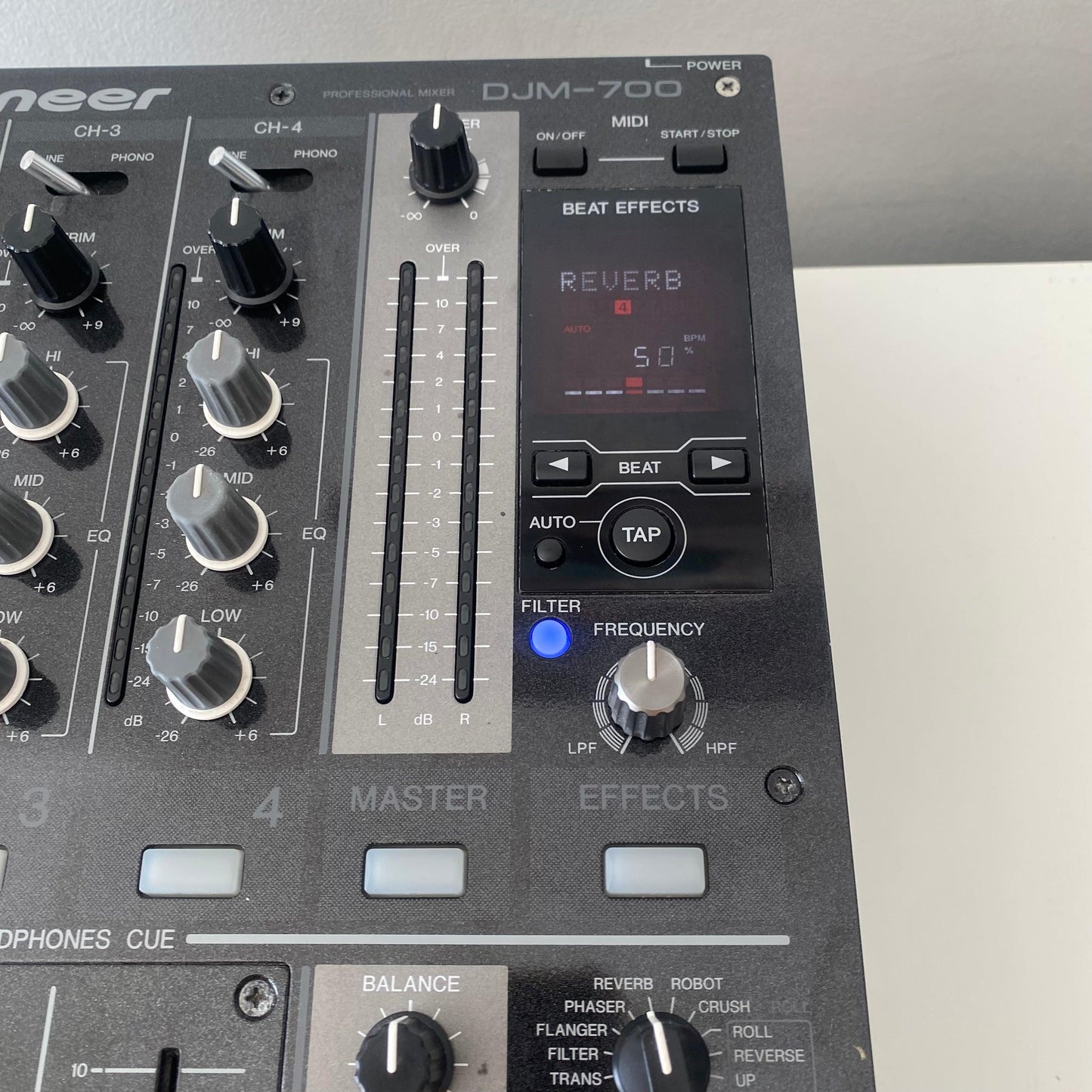 Used Pioneer DJM-700 - 4-Channel Professional DJ Mixer for sale at Turntable Trader – Refurbished DJ Equipment