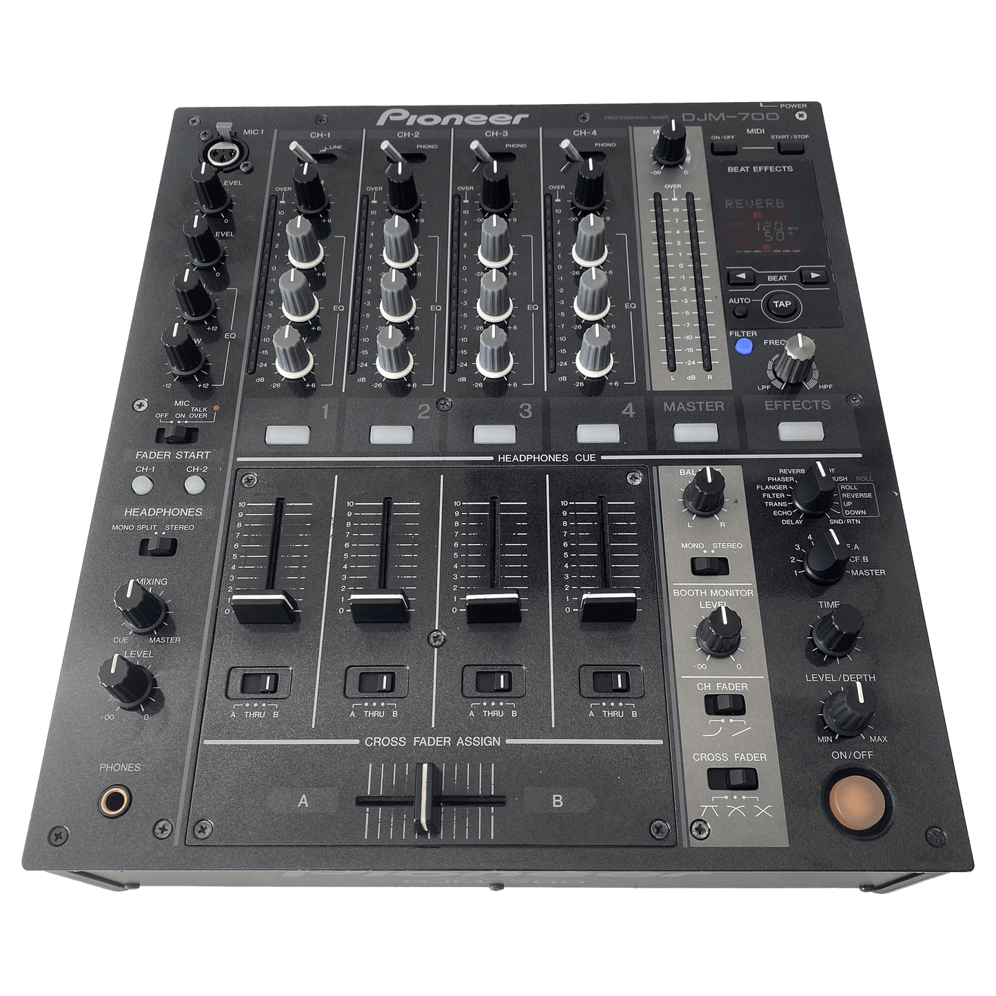 Used Pioneer DJM-700 - 4-Channel Professional DJ Mixer for sale at Turntable Trader – Refurbished DJ Equipment