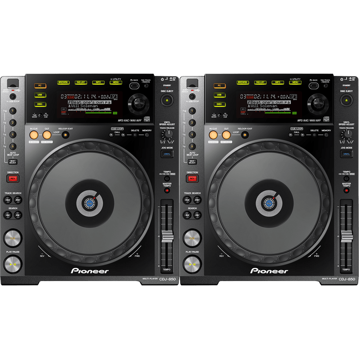 Pioneer CDJ 850-K Pair - Professional DJ Media Players