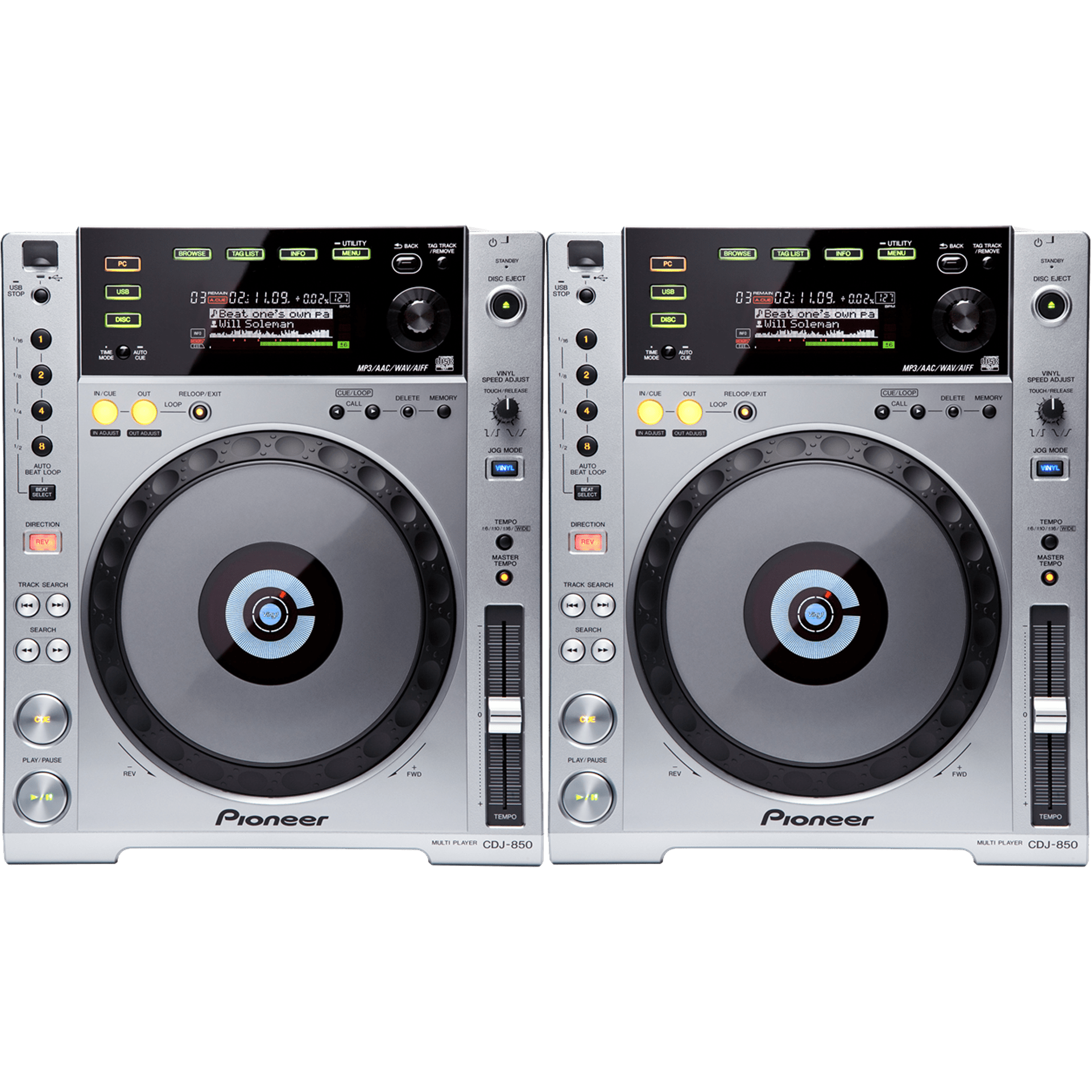 Pioneer CDJ-850 Pair - Professional DJ Players - FREE 24H Shipping Pioneer CDJ-850 Pair - Professional DJ Players - FREE 24H Shipping