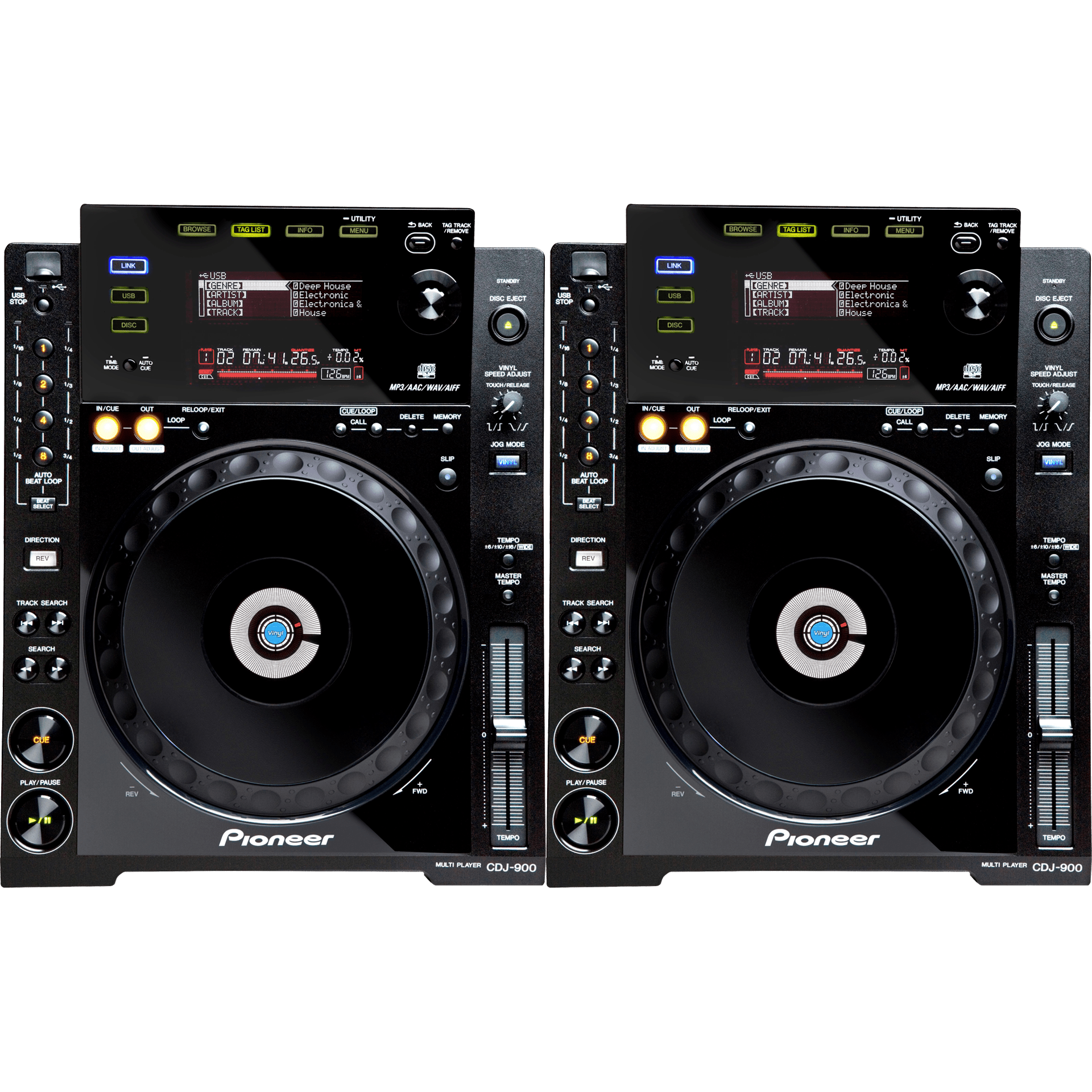 Pioneer CDJ 900 Pair - Pro DJ Media Players - Lowest Price
