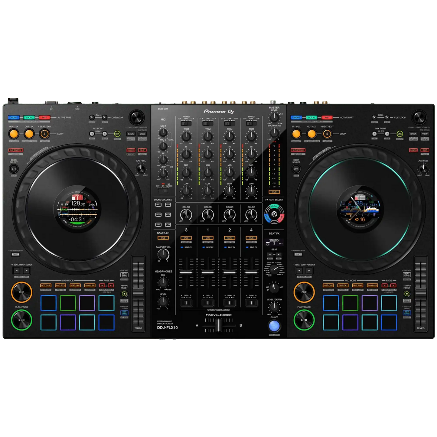 Pioneer DDJ FLX 10 - 4 Channel Professional DJ Controller - Turntable Trader