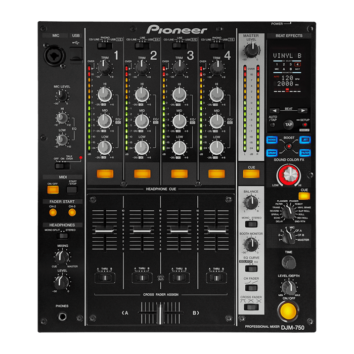 Pioneer DJ DJM 750 - Professional 4-Channel DJ Mixer