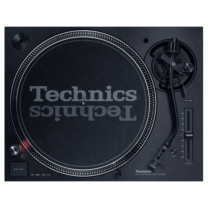 Technics SL-1210 MK7 turntable, top-down view