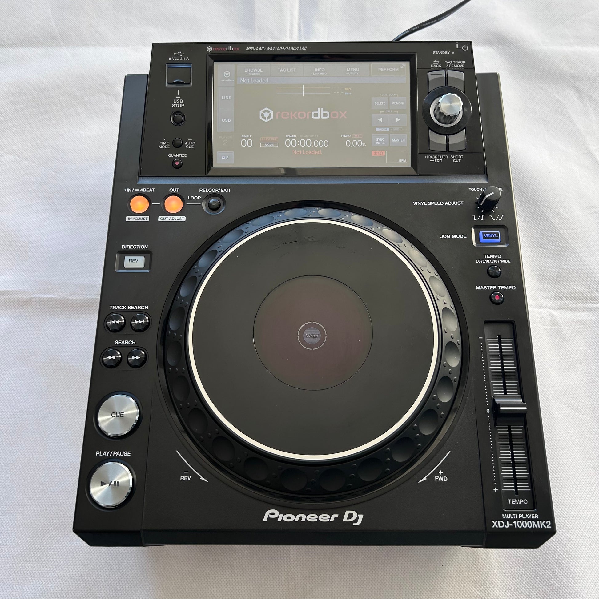 1x Pioneer XDJ 1000MK2 & Decksaver Single - Turntable Trader 