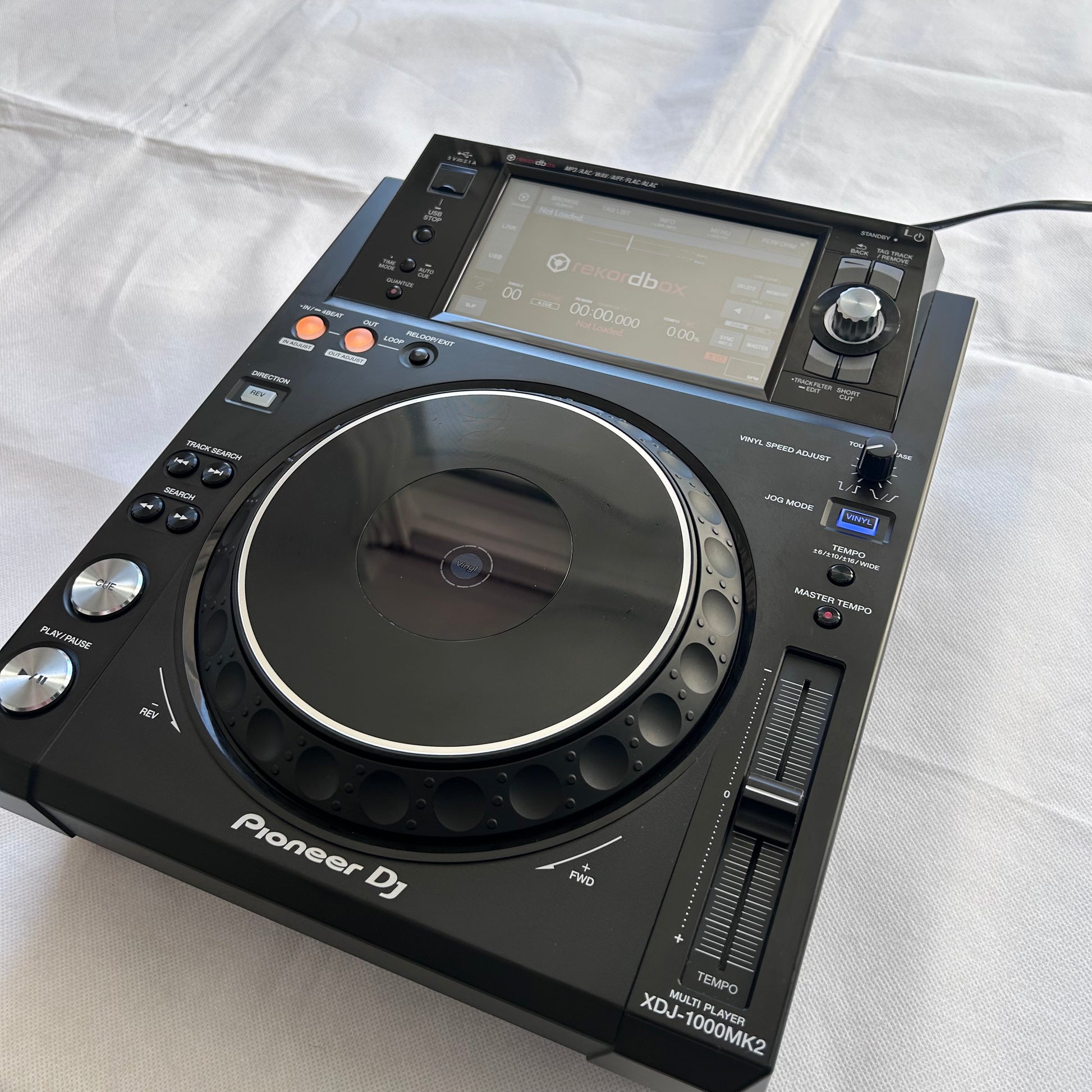 1x Pioneer XDJ 1000MK2 & Decksaver Single - Turntable Trader 