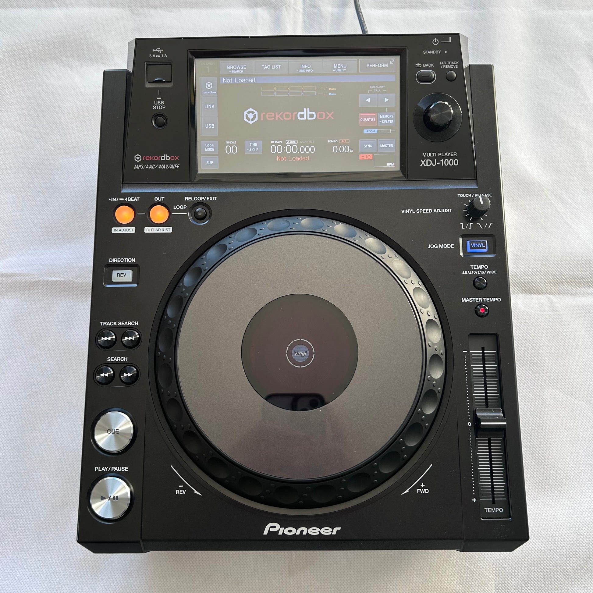 1x Pioneer XDJ 1000MK1 & Decksaver Single - Turntable Trader 