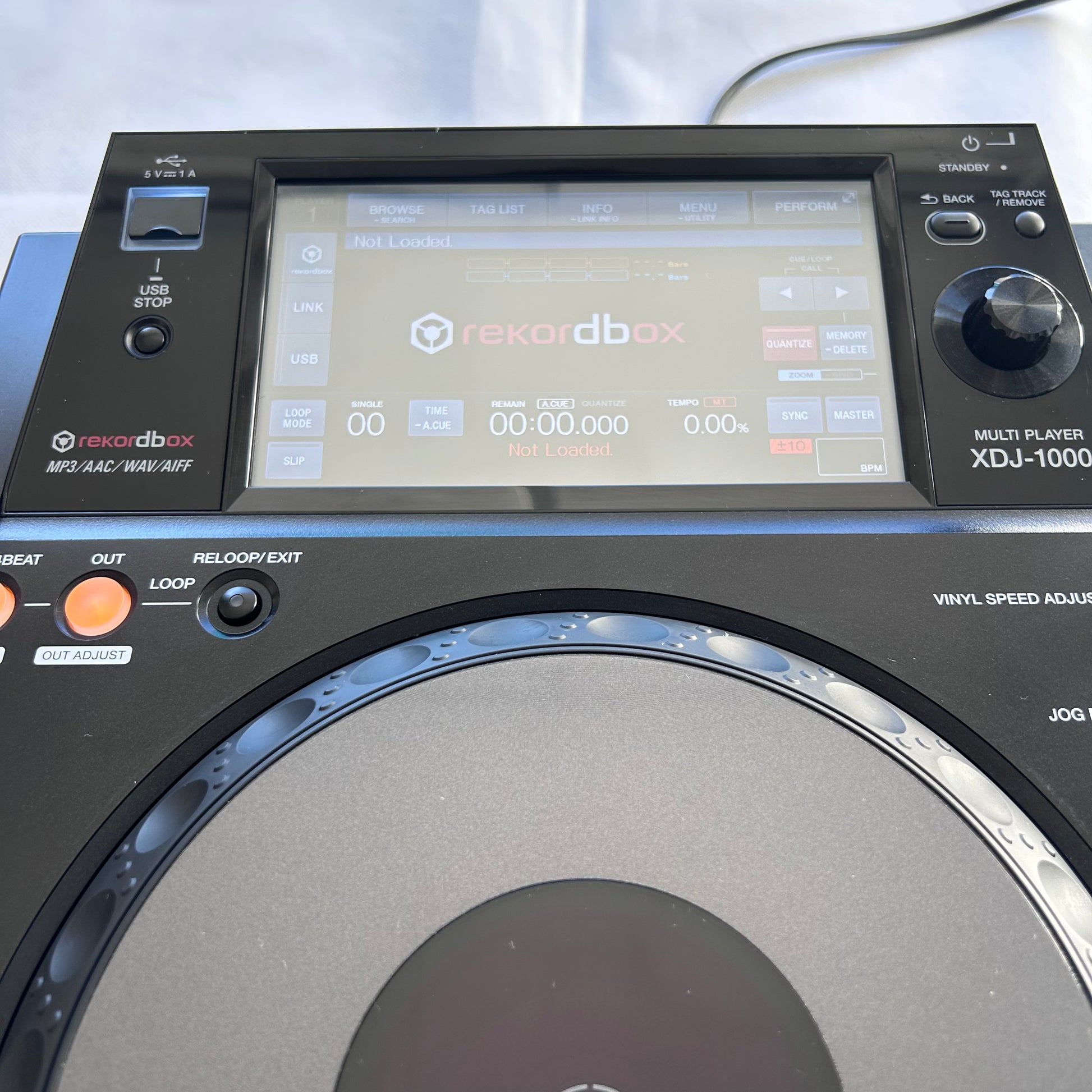 1x Pioneer XDJ 1000MK1 & Decksaver Single - Turntable Trader 