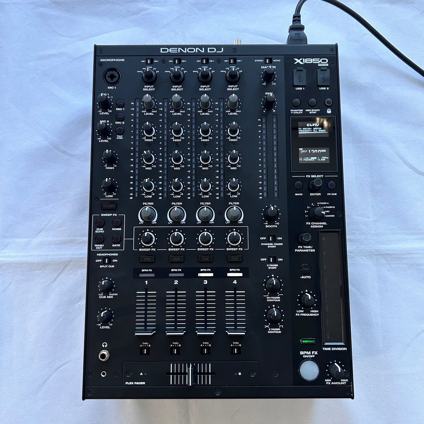 Denon X1850 Prime Mixer - Professional 4-Channel DJ Mixer - Turntable Trader 