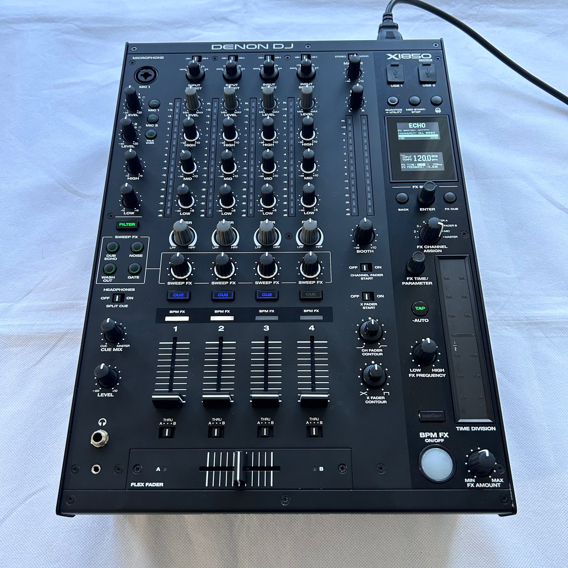 Denon X1850 Prime Mixer - Professional 4-Channel DJ Mixer - Turntable Trader 