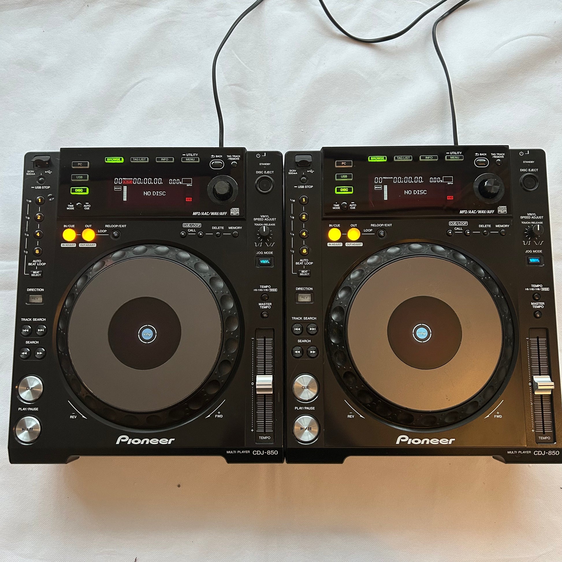 Used Pioneer CDJ 850-K Pair - Professional DJ Media Players for sale at Turntable Trader – Refurbished DJ Equipment