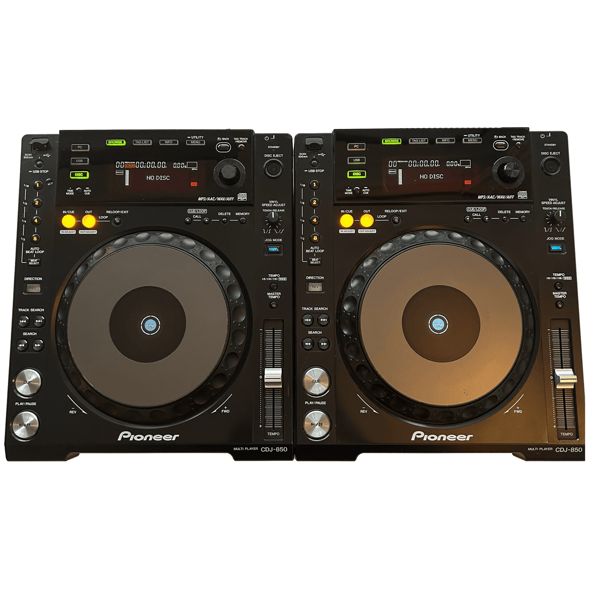 Used Pioneer CDJ 850-K Pair - Professional DJ Media Players for sale at Turntable Trader – Refurbished DJ Equipment