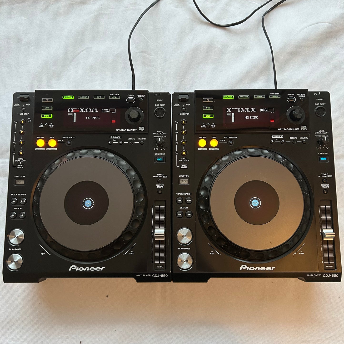 Used Pioneer CDJ 850-K Pair - Professional DJ Media Players for sale at Turntable Trader – Refurbished DJ Equipment