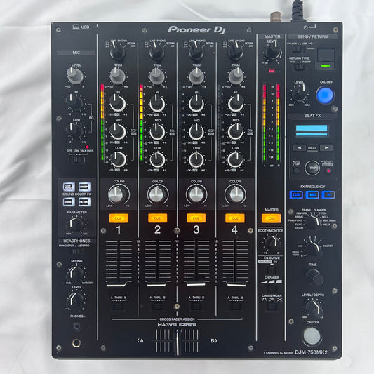 Pioneer DJ DJM 750MK2 - Professional 4-Channel DJ Mixer - Turntable Trader 