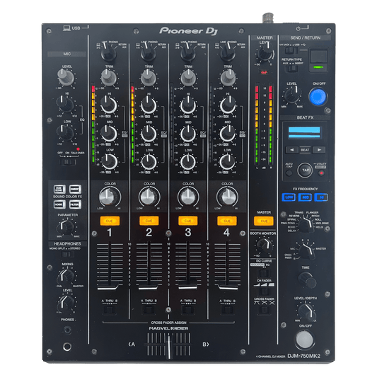 Pioneer DJ DJM 750MK2 - Professional 4-Channel DJ Mixer - Turntable Trader 