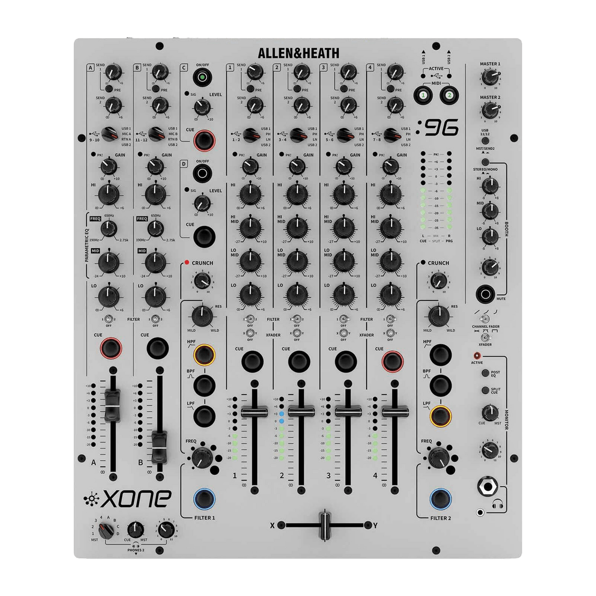 Allen & Heath XONE:96 - Professional 4 - Channel DJ Mixer - Turntable Trader