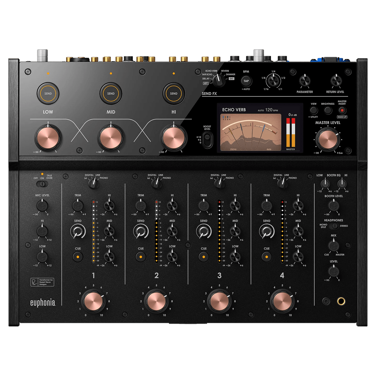 AlphaTheta Euphonia - Professional 4 Channel Rotary DJ Mixer