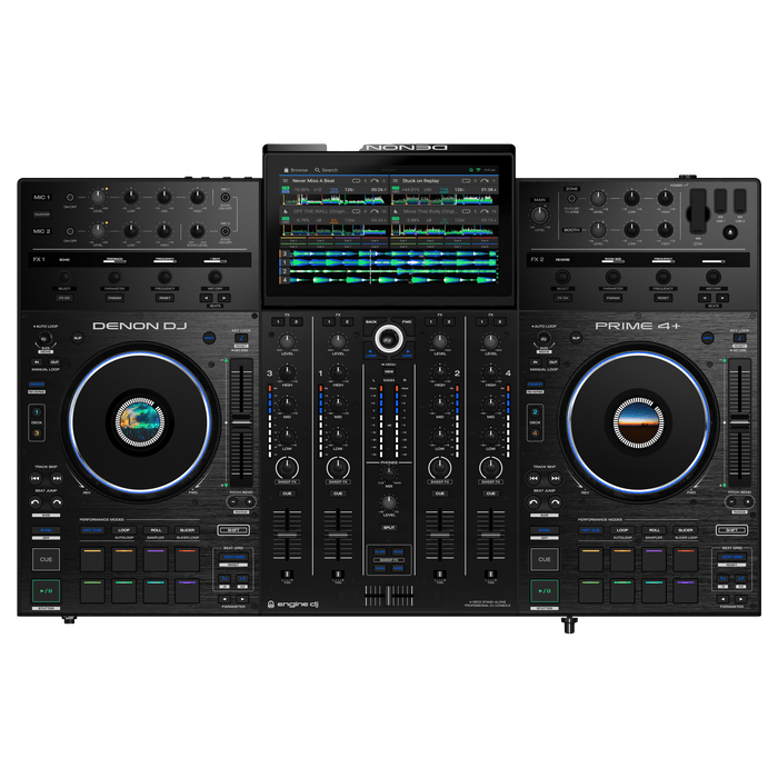 Denon DJ Prime 4+ standalone DJ controller top view
