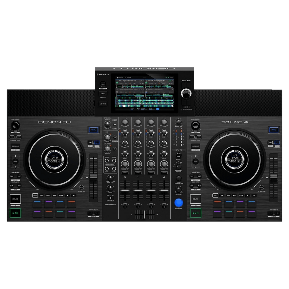 Denon DJ SC LIVE 4 standalone DJ controller - front