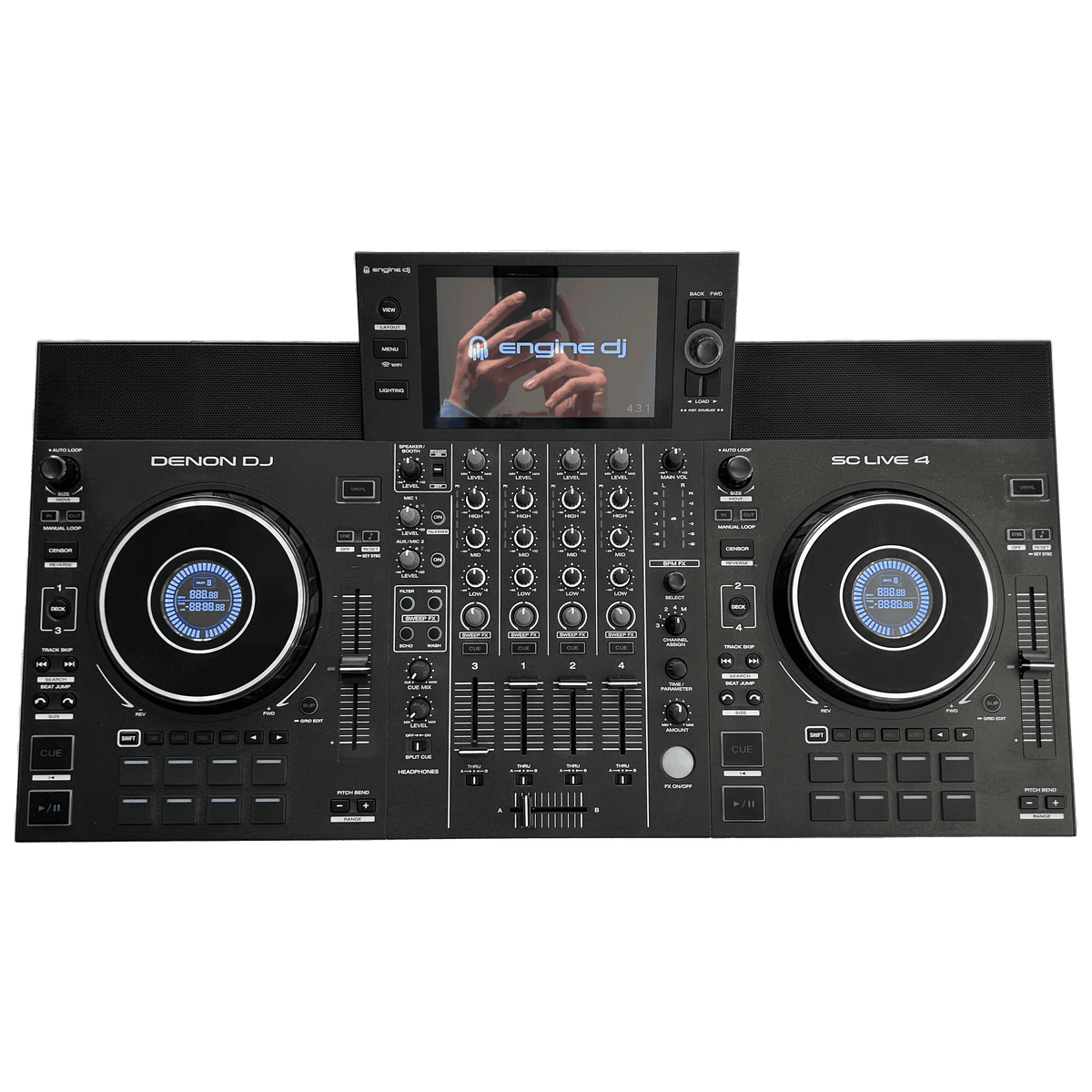 Denon DJ SC LIVE 4 - 4 - Channel Standalone DJ Controller - Turntable Trader