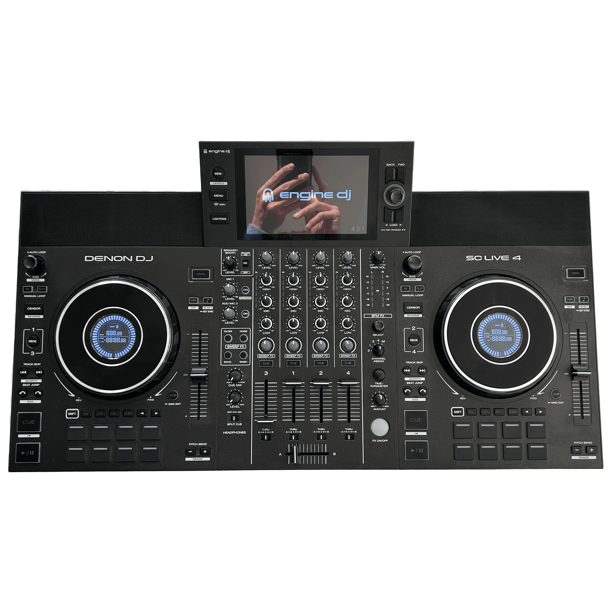 Denon DJ SC LIVE 4 - 4 - Channel Standalone DJ Controller - Turntable Trader