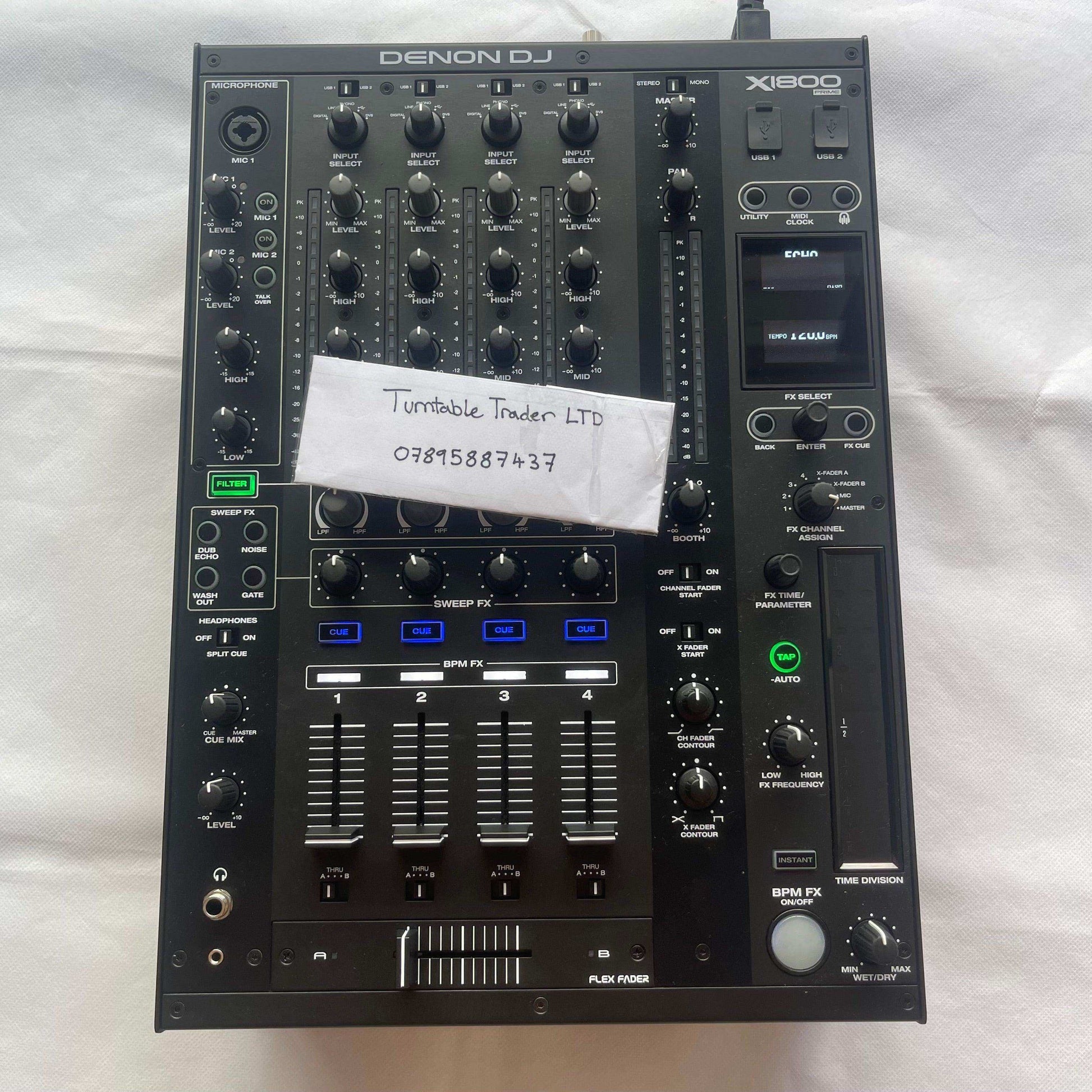Denon X1800 Prime - 4 - Channel DJ Mixer - Turntable Trader
