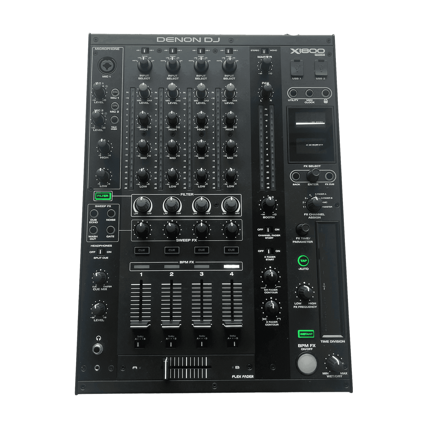 Denon X1800 Prime - 4 - Channel DJ Mixer - Turntable Trader