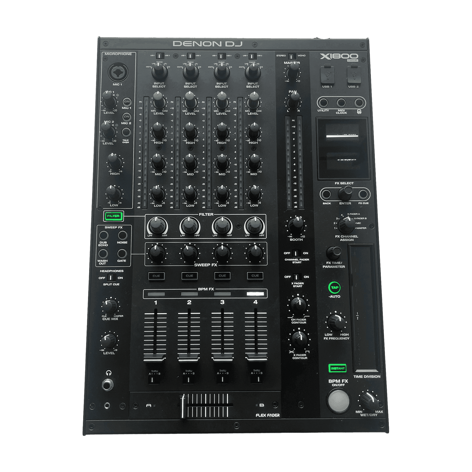 Denon X1800 Prime - 4 - Channel DJ Mixer - Turntable Trader