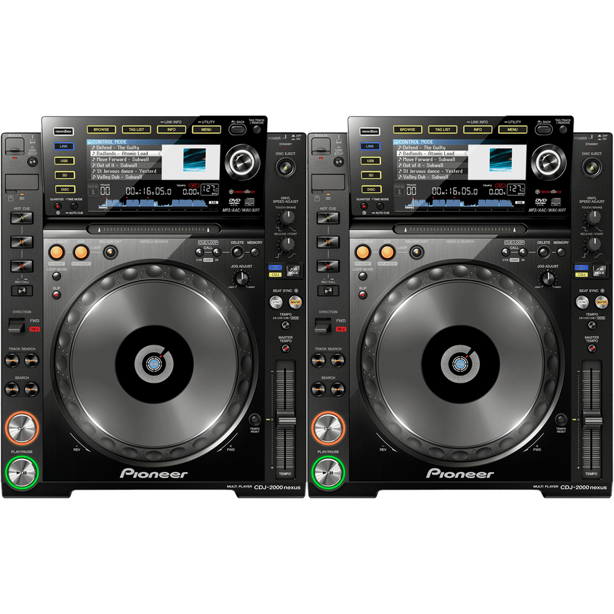 Pair of Pioneer CDJ 2000 Nexus NXS Players - FREE 24H Shipping