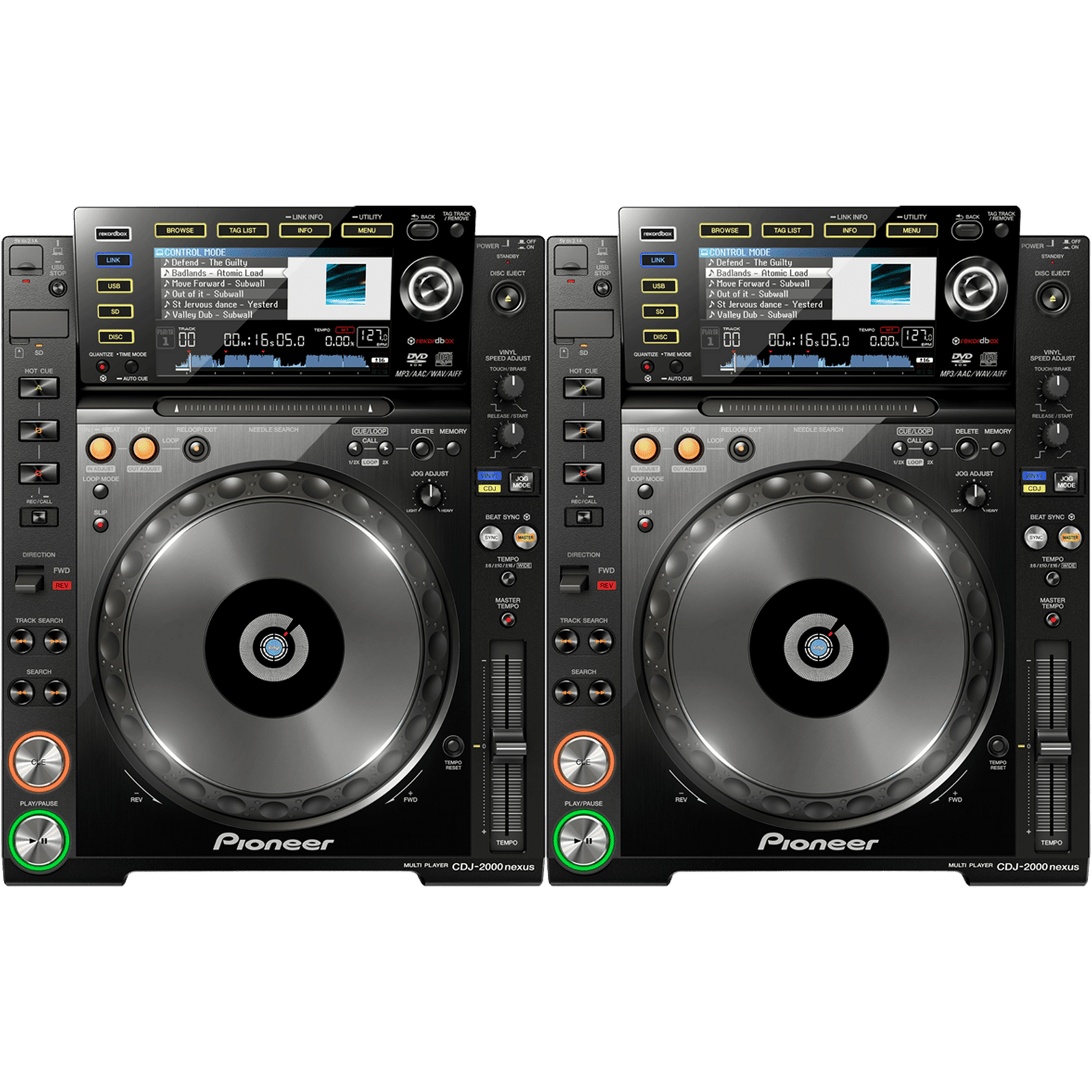 Pair of Pioneer CDJ 2000 Nexus NXS Players - FREE 24H Shipping