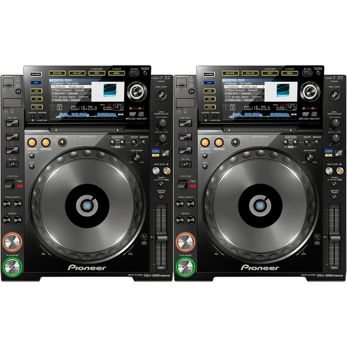 Pioneer CDJ 2000 Nexus Pair NXS - Professional DJ Media Players - Turntable Trader
