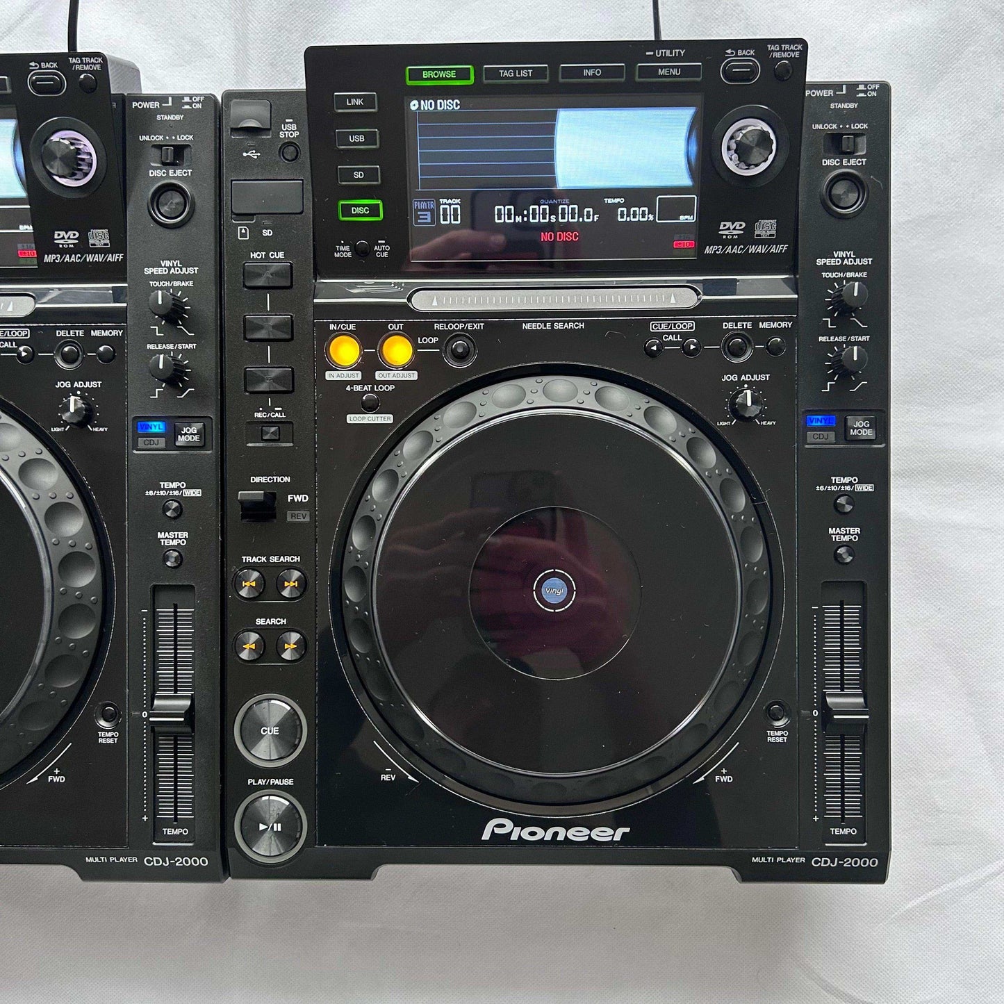 Pioneer CDJ 2000 Pair - Professional DJ Media Players - Turntable Trader