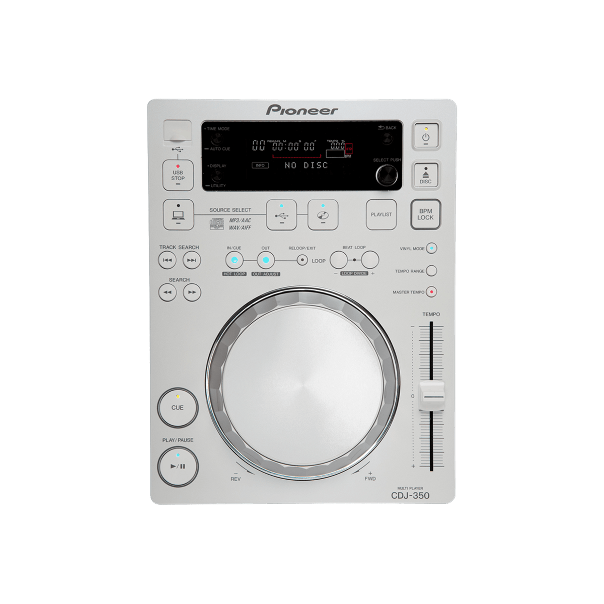 Pioneer CDJ - 350W - Compact Media Player (White) for Rekordbox & Serato - Turntable Trader