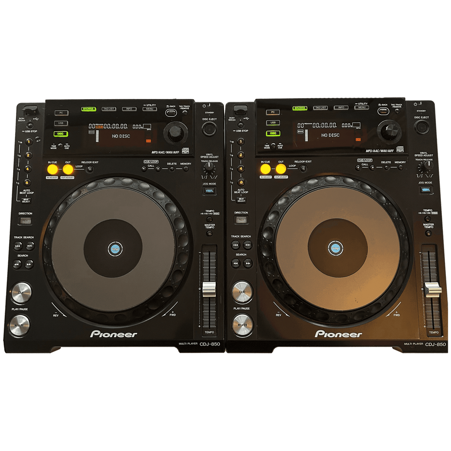 Pioneer CDJ 850 - K Pair - Professional DJ Media Players - Turntable Trader