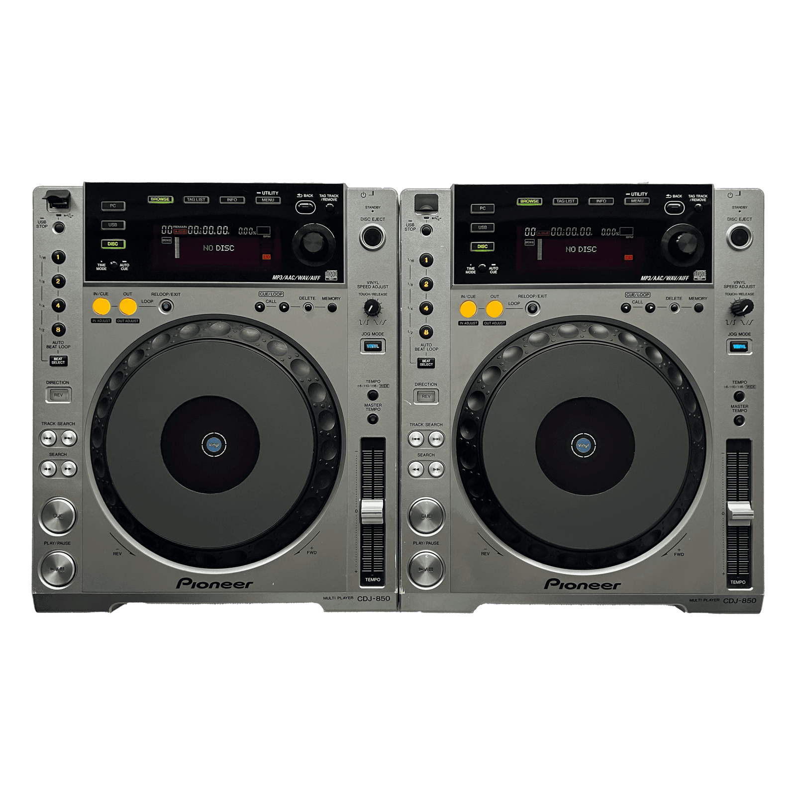 Pioneer CDJ-850 Pair - Professional DJ Players - FREE 24H Shipping