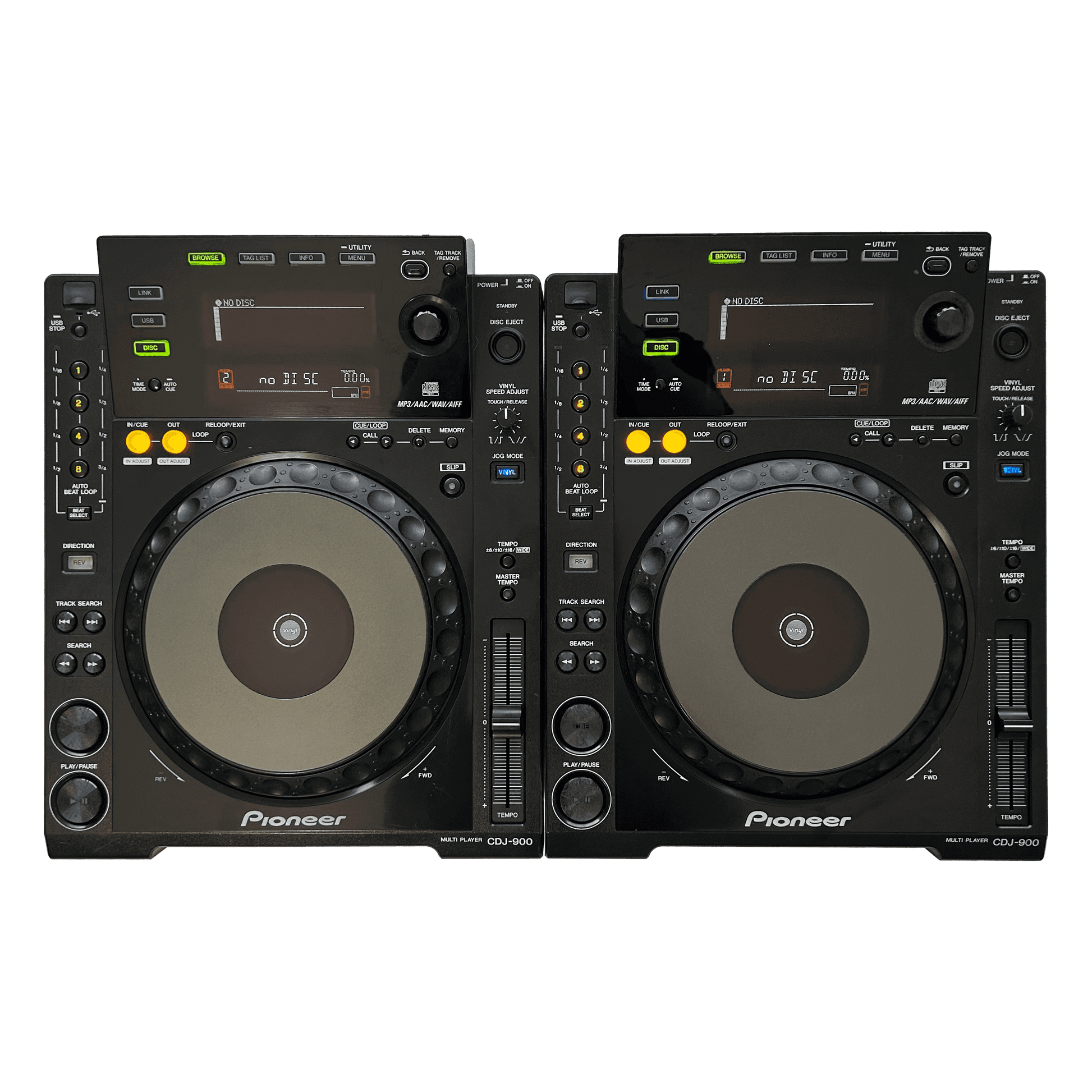 Pioneer CDJ 900 Pair - Professional DJ Media Players - Turntable Trader
