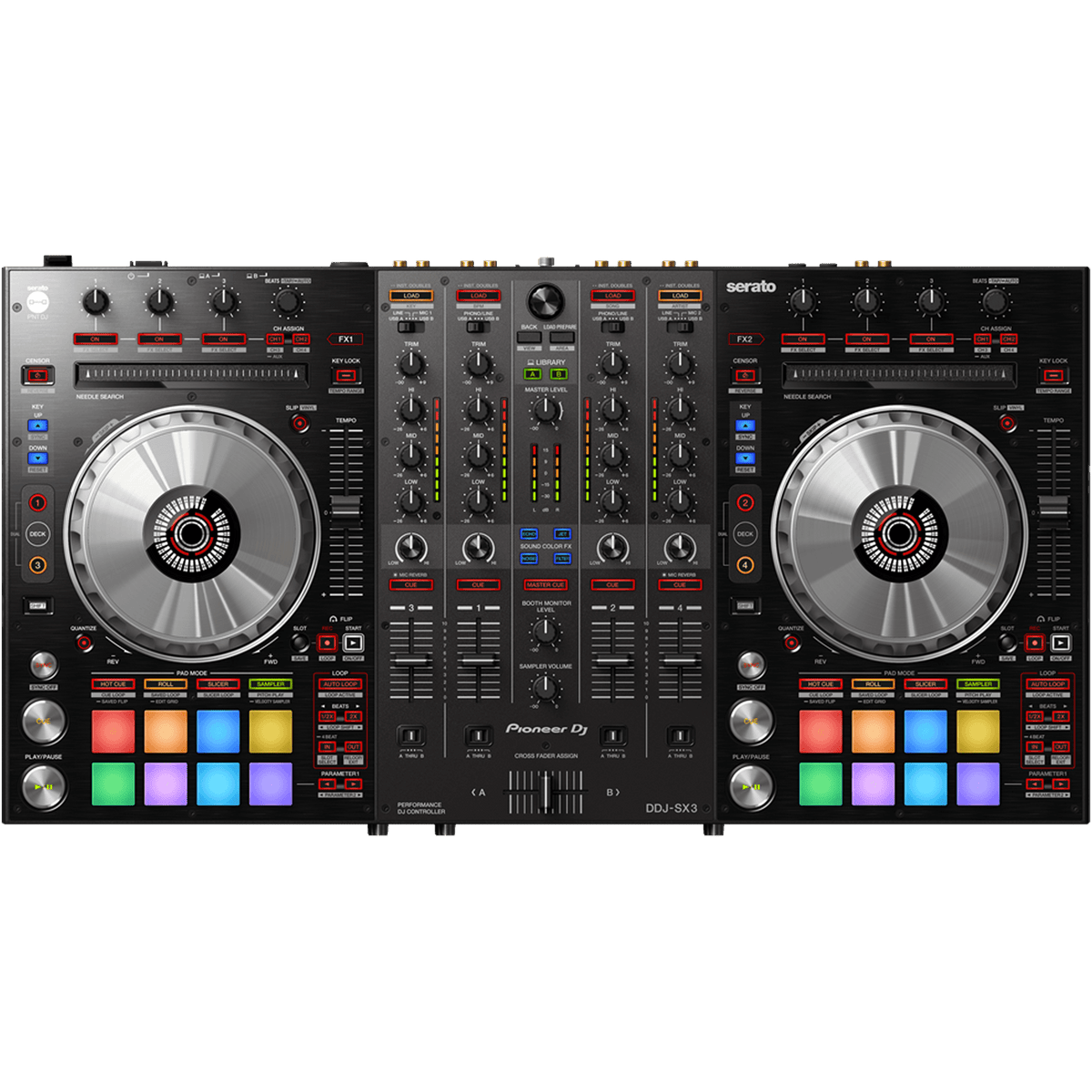 Pioneer DDJ SX3 - Professional 4 - Channel Serato DJ Controller - Turntable Trader