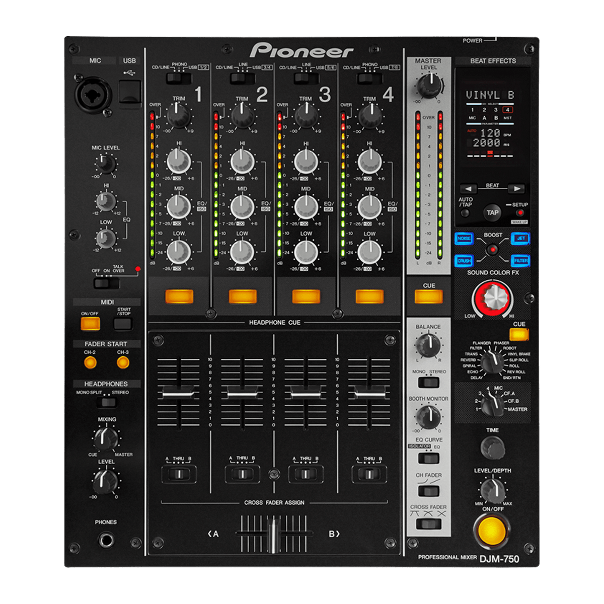 Pioneer DJ DJM 750 - Professional 4 - Channel DJ Mixer - Turntable Trader