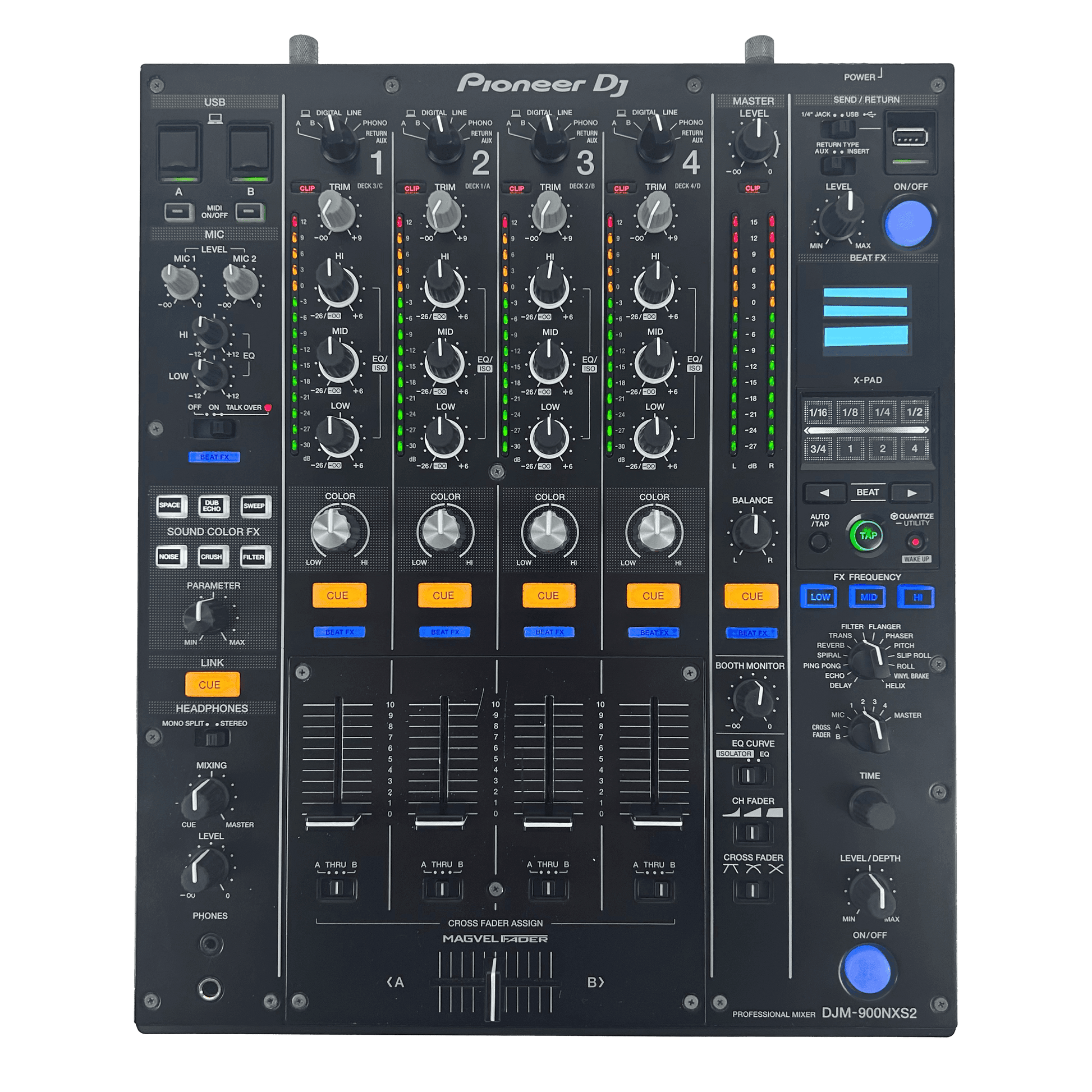 Pioneer DJM 900NXS2 - Professional 4 Channel DJ Mixer - Turntable Trader