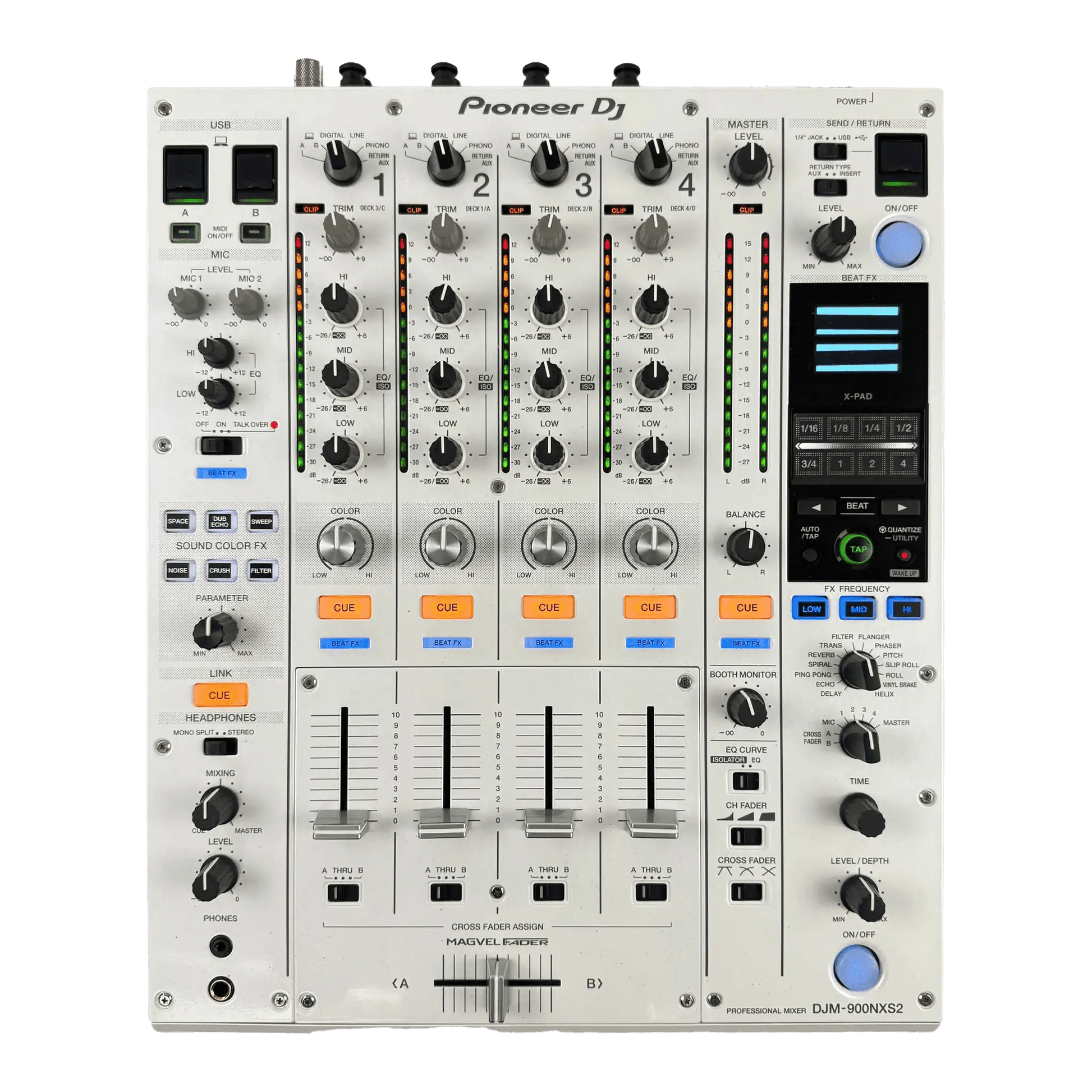 Pioneer DJM 900NXS2 W - Professional 4 Channel DJ Mixer - Turntable Trader