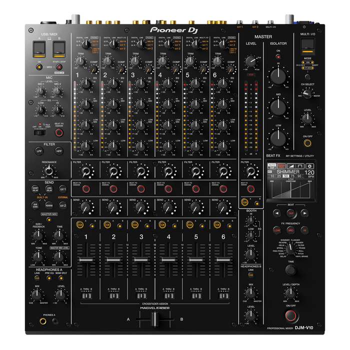 Pioneer DJM V10 - Professional 6 - Channel DJ Mixer - Turntable Trader