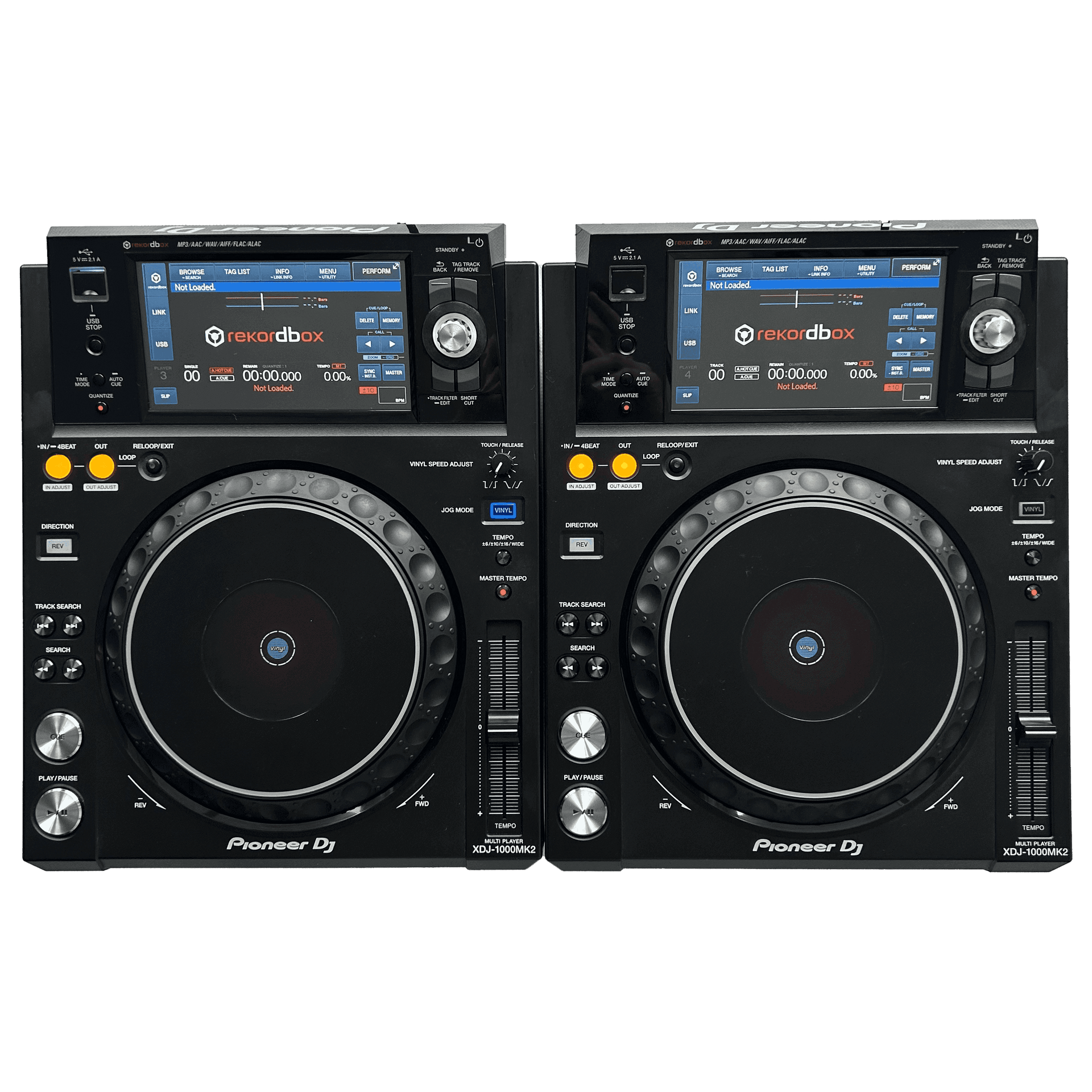 Pioneer XDJ-1000 | ターンテーブル x2 Pioneer XDJ 1000 MK2 Pair Media Players - FREE 24H Shipping