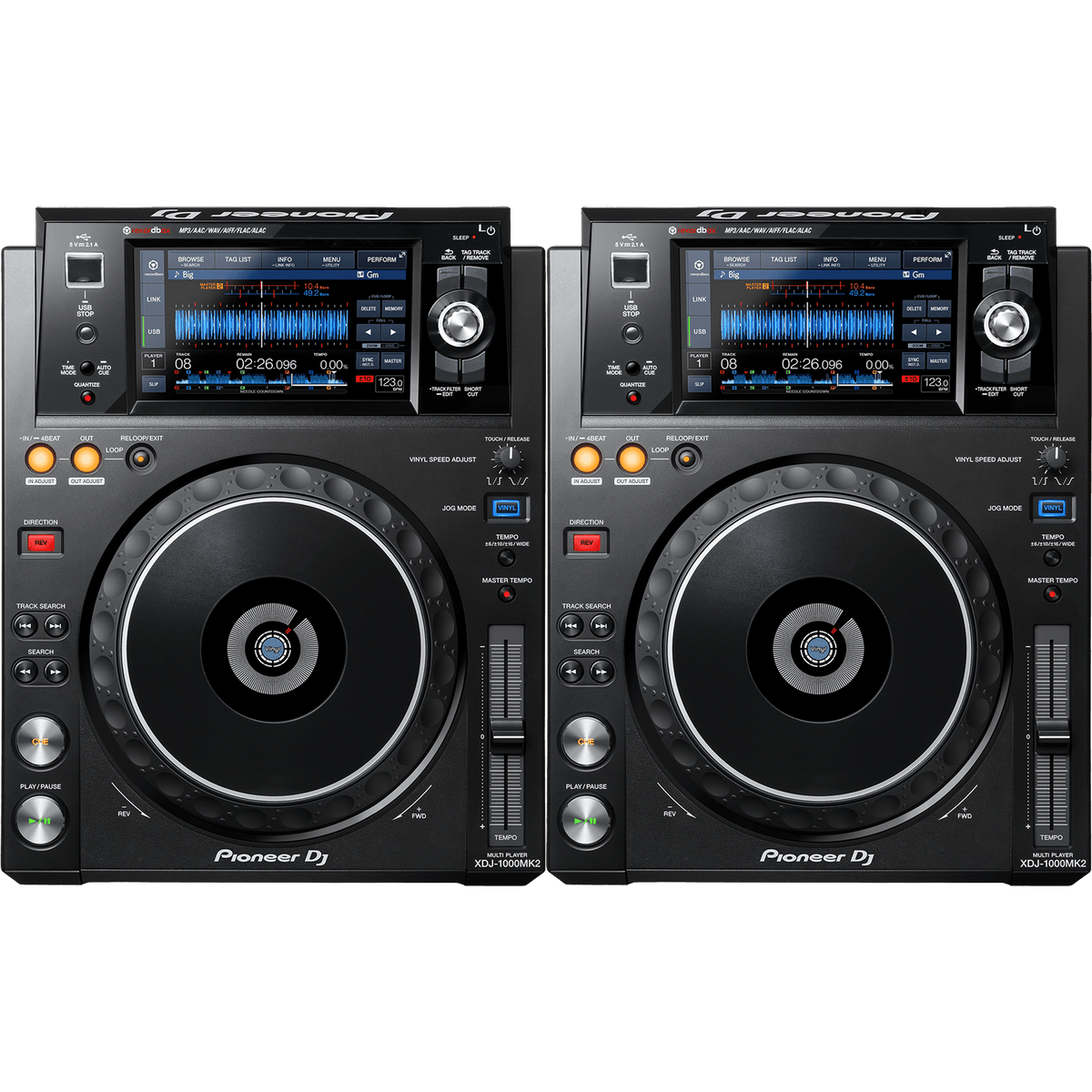Pioneer XDJ 1000 MK2 Pair - Professional DJ Media Players - Turntable Trader